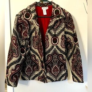 Coldwater Creek Paisley Open front Women’s Jacket - Size Large
